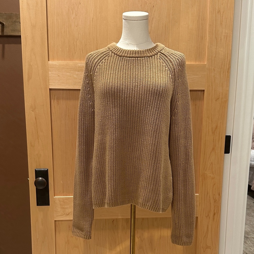 Quince Tan Crew Neck Sweater